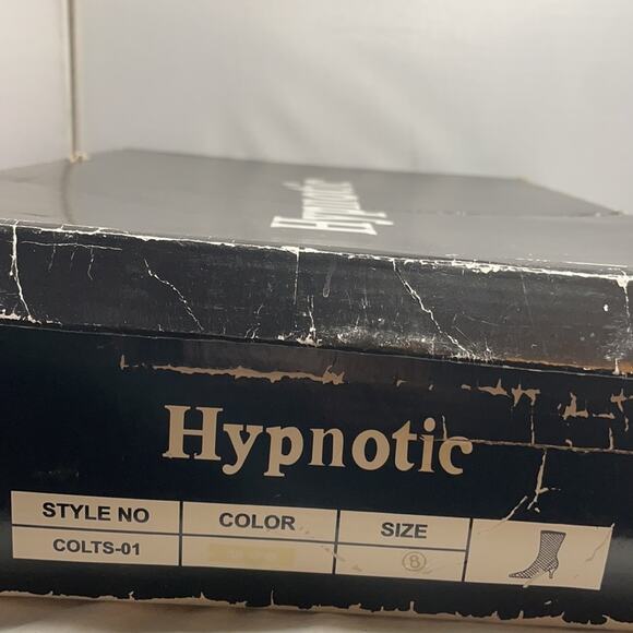 Black Croc Embossed Faux Leather Pointy Toe side zip boots Size 8 from Hypnotic - Picture 9 of 9